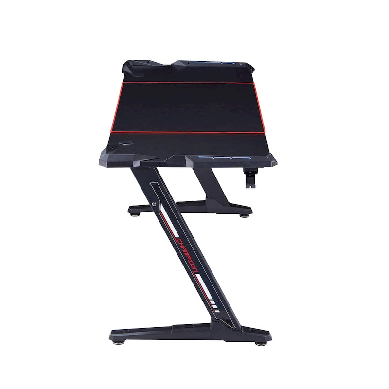 Modern Black 67-inch Steel Computer Desk with USB