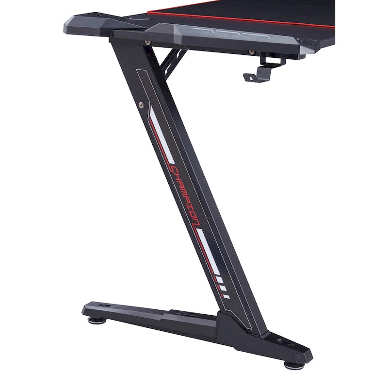 Modern Black 67-inch Steel Computer Desk with USB