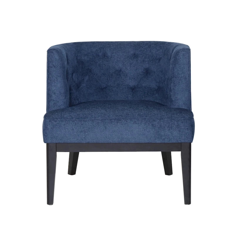Fabric or Faux Leather Tufted Accent Chair