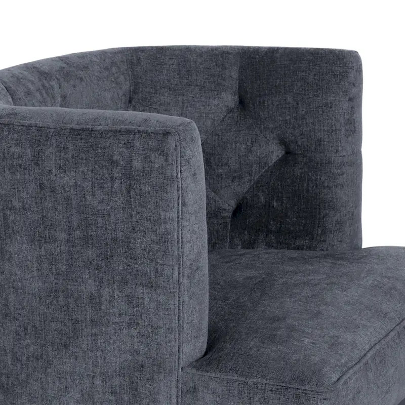 Fabric or Faux Leather Tufted Accent Chair