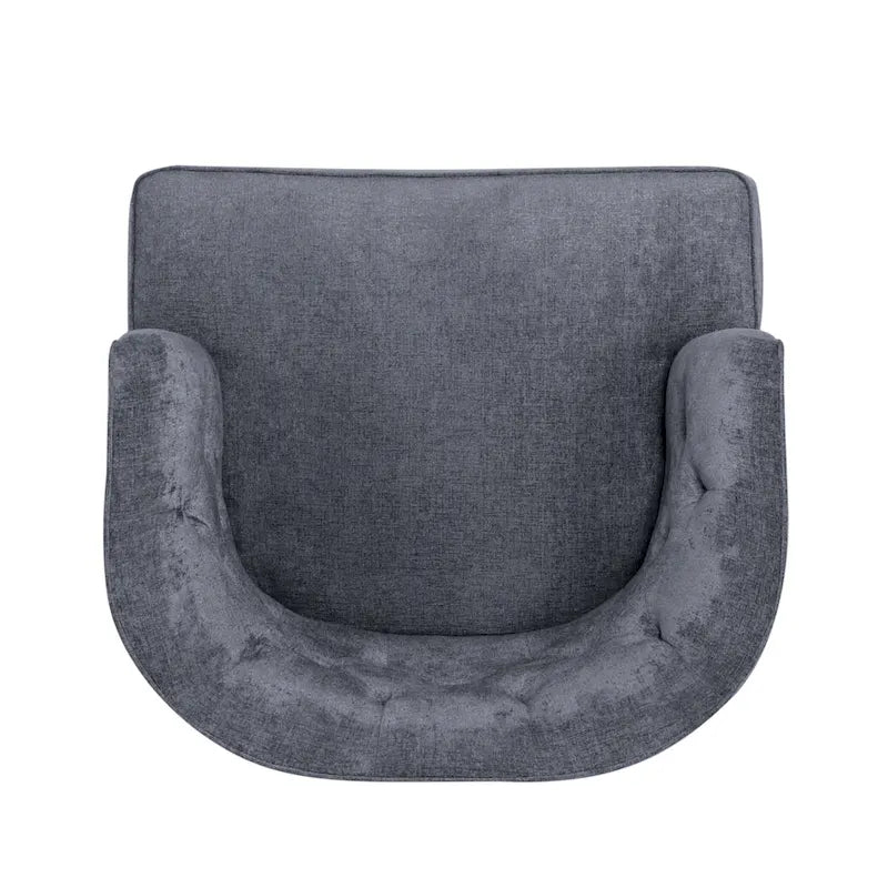Fabric or Faux Leather Tufted Accent Chair