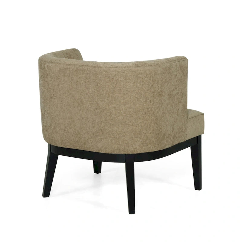 Fabric or Faux Leather Tufted Accent Chair