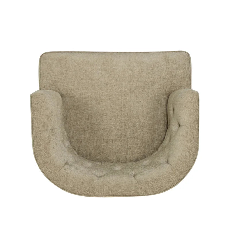 Fabric or Faux Leather Tufted Accent Chair