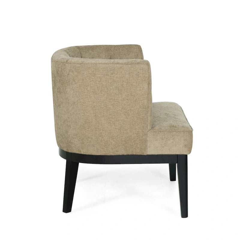 Fabric or Faux Leather Tufted Accent Chair