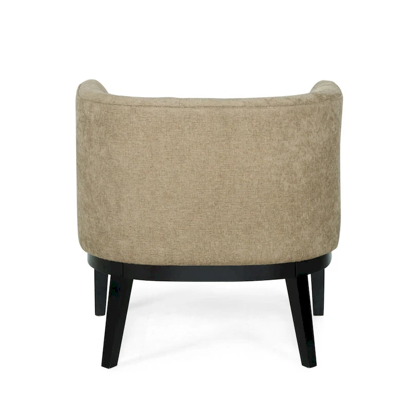 Fabric or Faux Leather Tufted Accent Chair