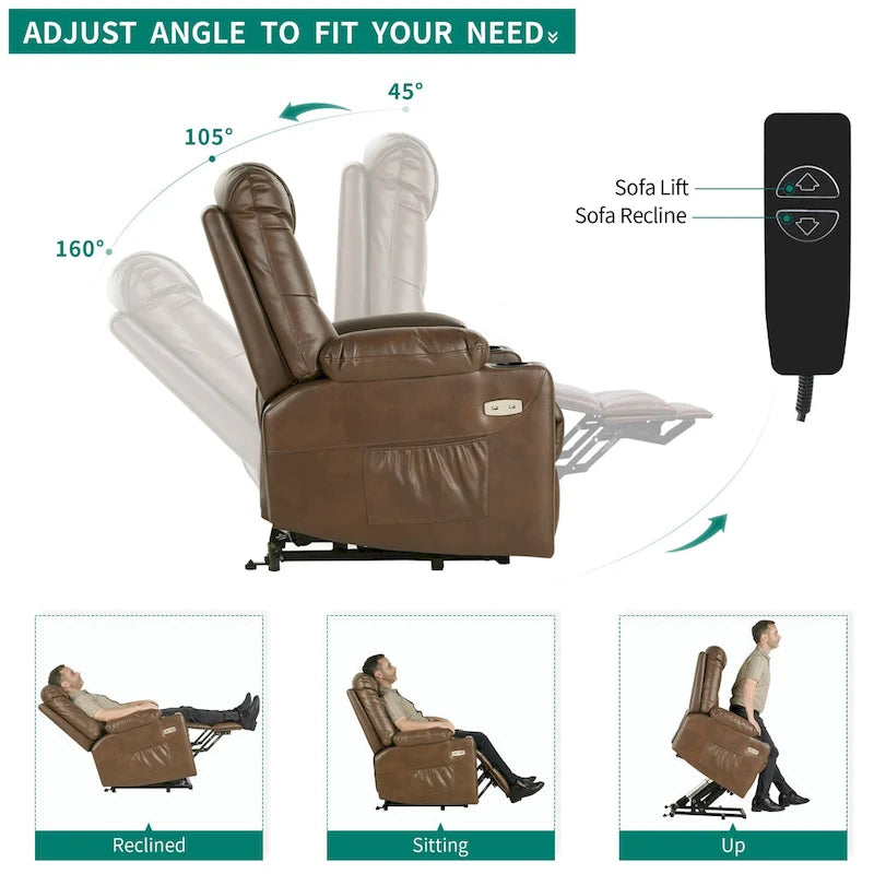 Modern Massage and Heating Recliner Sofa Chair