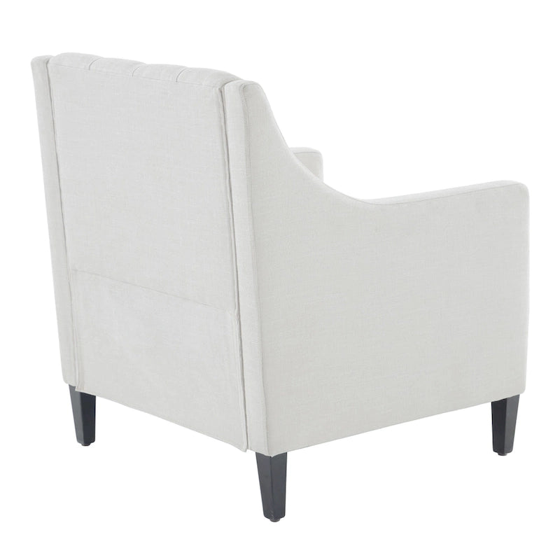 Arm Chair Comfy Club Chair with Pillow Beige/ Dark Teal/ Blue