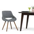 Sedia da pranzo moderna di metà secolo in legno curvato