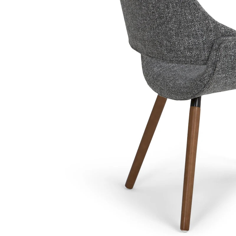 Sedia da pranzo moderna di metà secolo in legno curvato