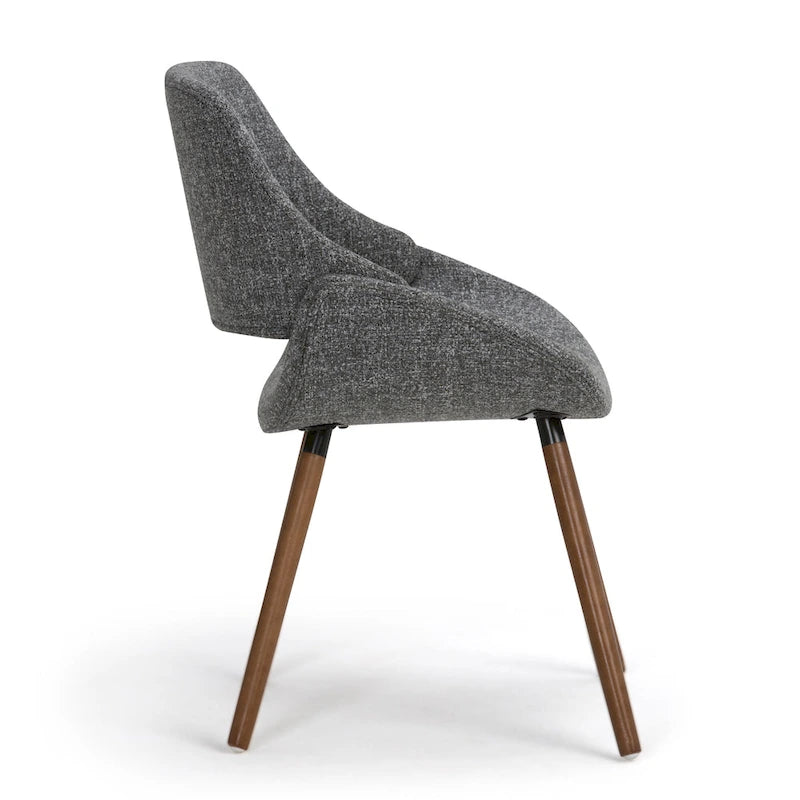 Sedia da pranzo moderna di metà secolo in legno curvato