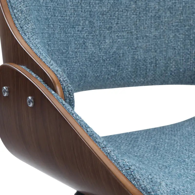 Sedia da pranzo moderna di metà secolo in legno curvato