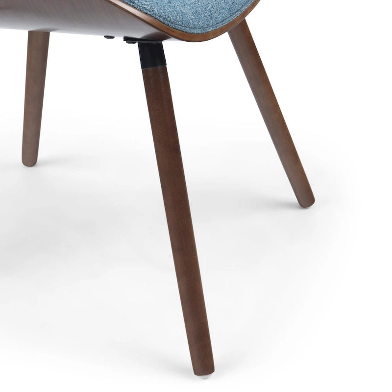 Sedia da pranzo moderna di metà secolo in legno curvato