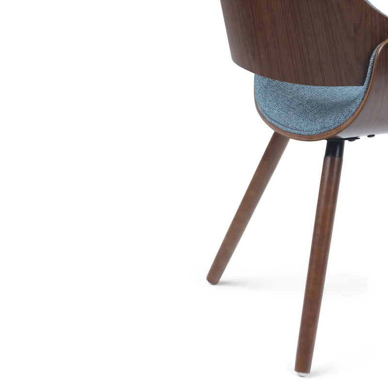 Sedia da pranzo moderna di metà secolo in legno curvato