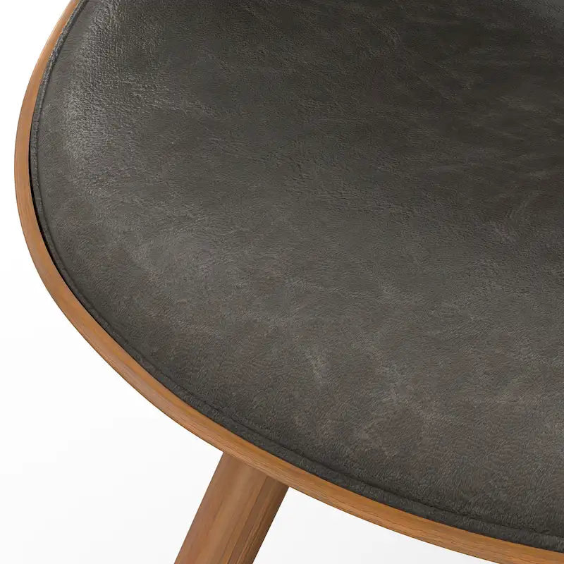 Sedia da pranzo moderna di metà secolo in legno curvato