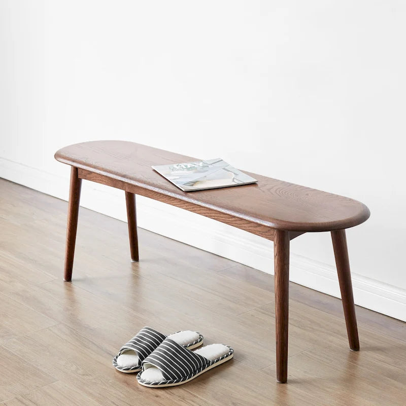 Nordic Style Natural Oak Wood Bench