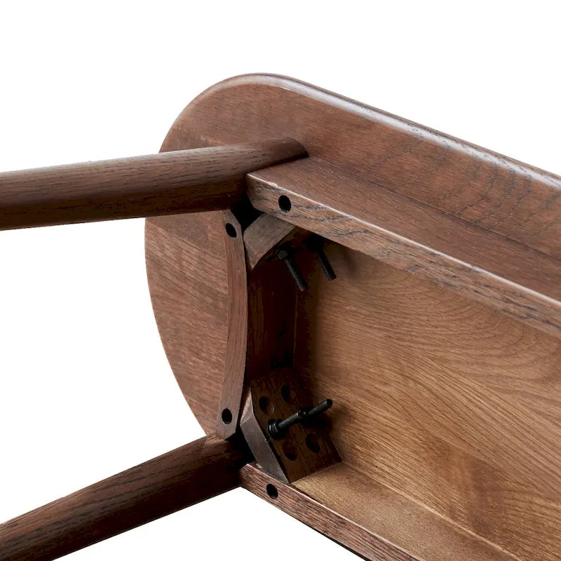 Panca in legno di quercia naturale in stile nordico
