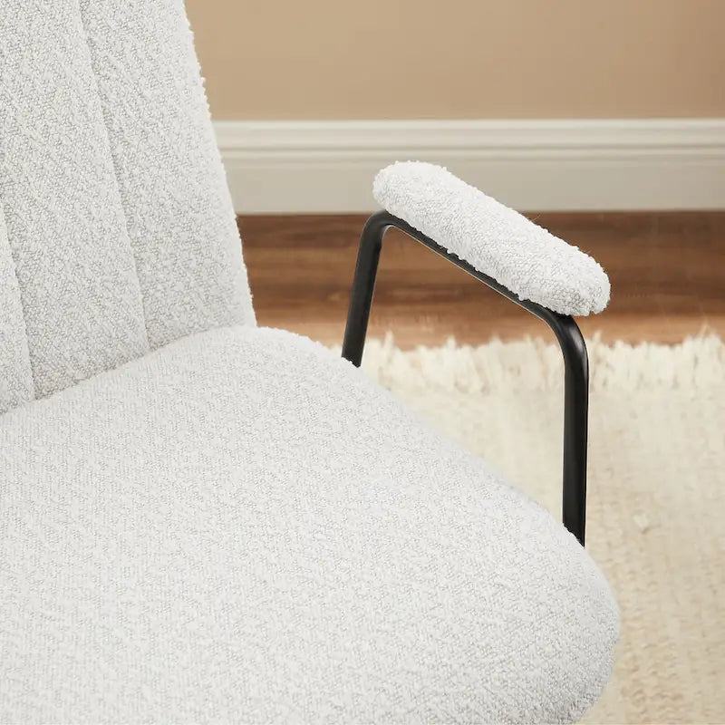 Faux Leather Swivel Accent Arm Chair