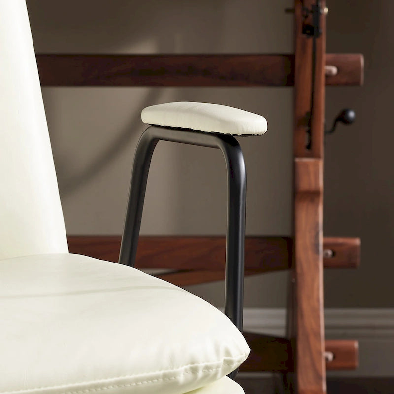 Faux Leather Swivel Accent Arm Chair