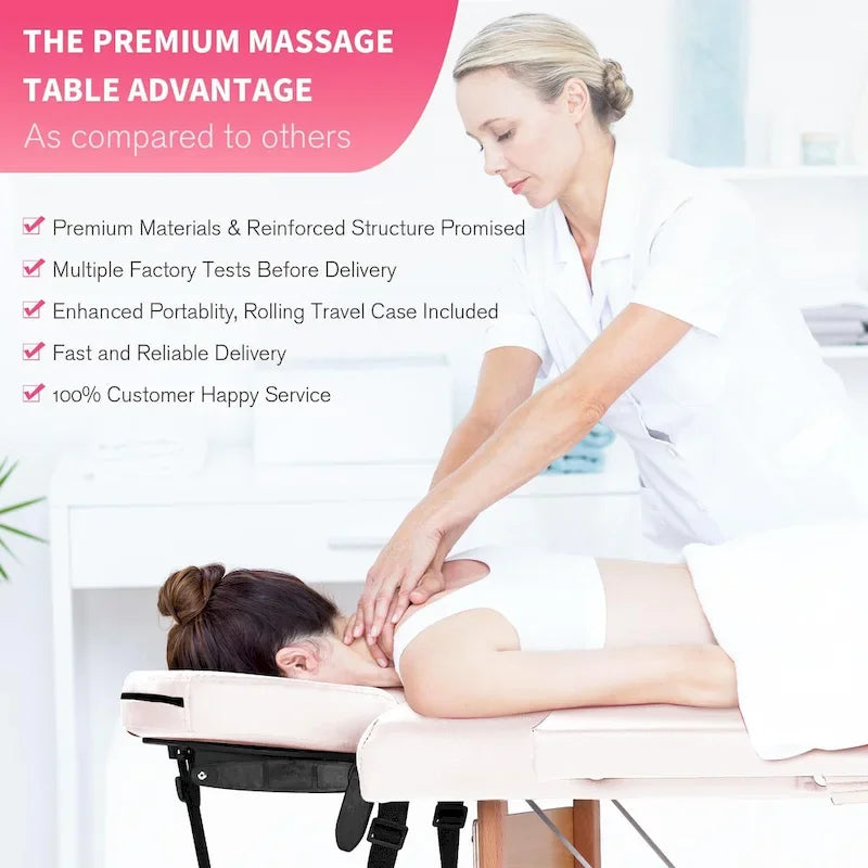 Massage Table 84 Inches Long Portable with Carry Case Table