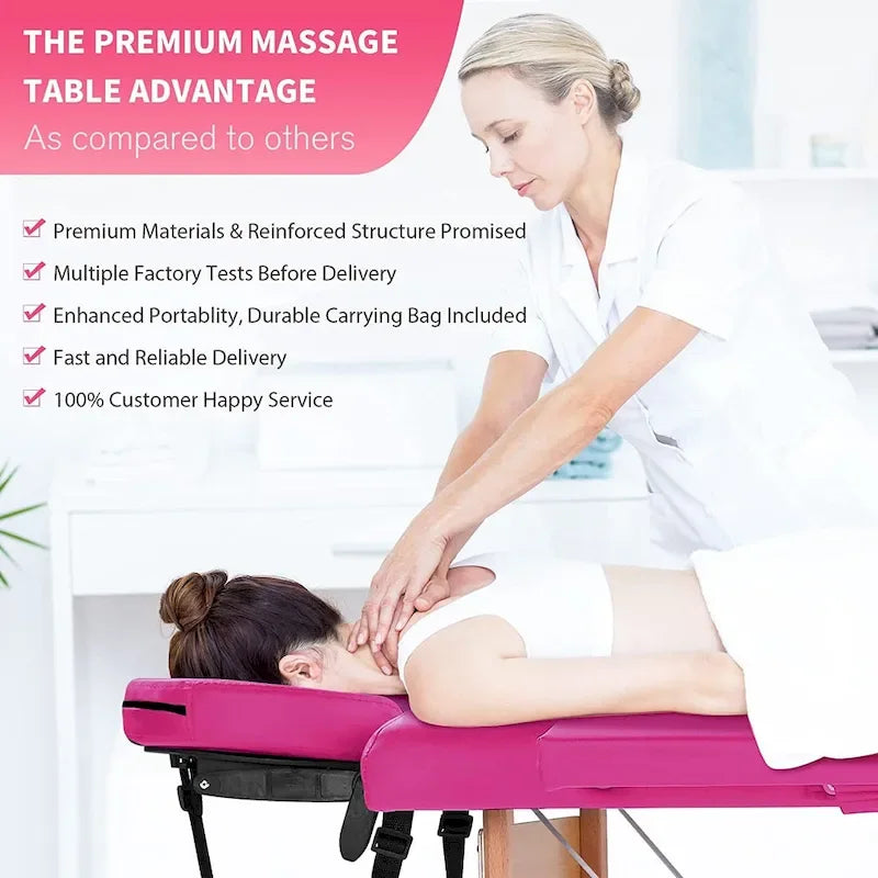 Massage Table 84 Inches Long Portable with Carry Case Table