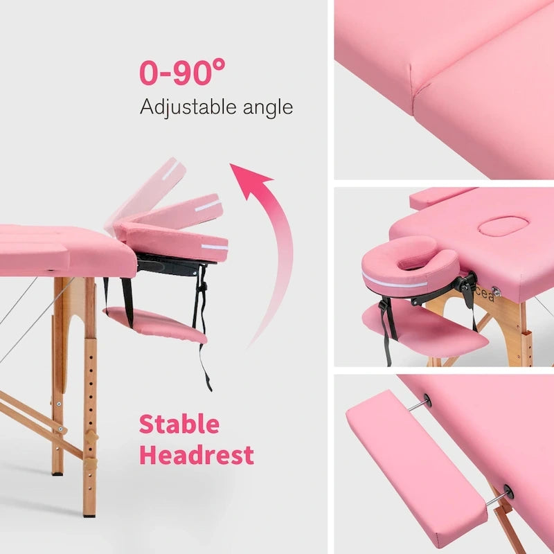 Massage Table 84 Inches Long Portable with Carry Case Table