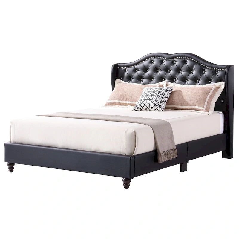 Nordic Style Tufted Upholstered Bed