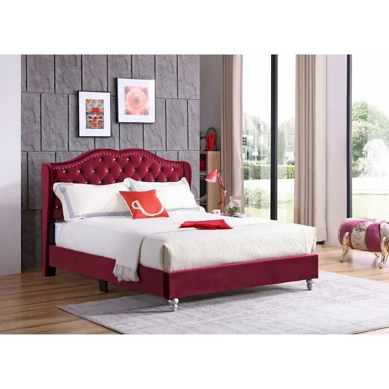 Nordic Style Tufted Upholstered Bed