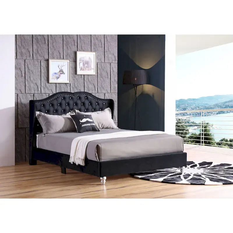 Nordic Style Tufted Upholstered Bed