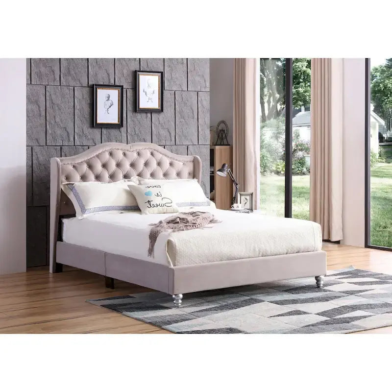 Nordic Style Tufted Upholstered Bed