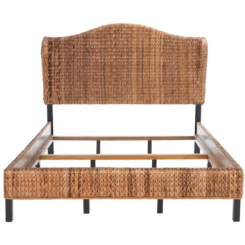Traditional Style Coastal Rattan Bed