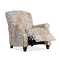 Fotel z odchylanym oparciem i mechanizmem push-back w tradycyjne pasy