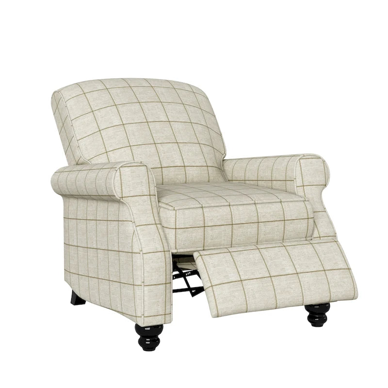 Traditional-style Stripes Push Back Recliner Chair