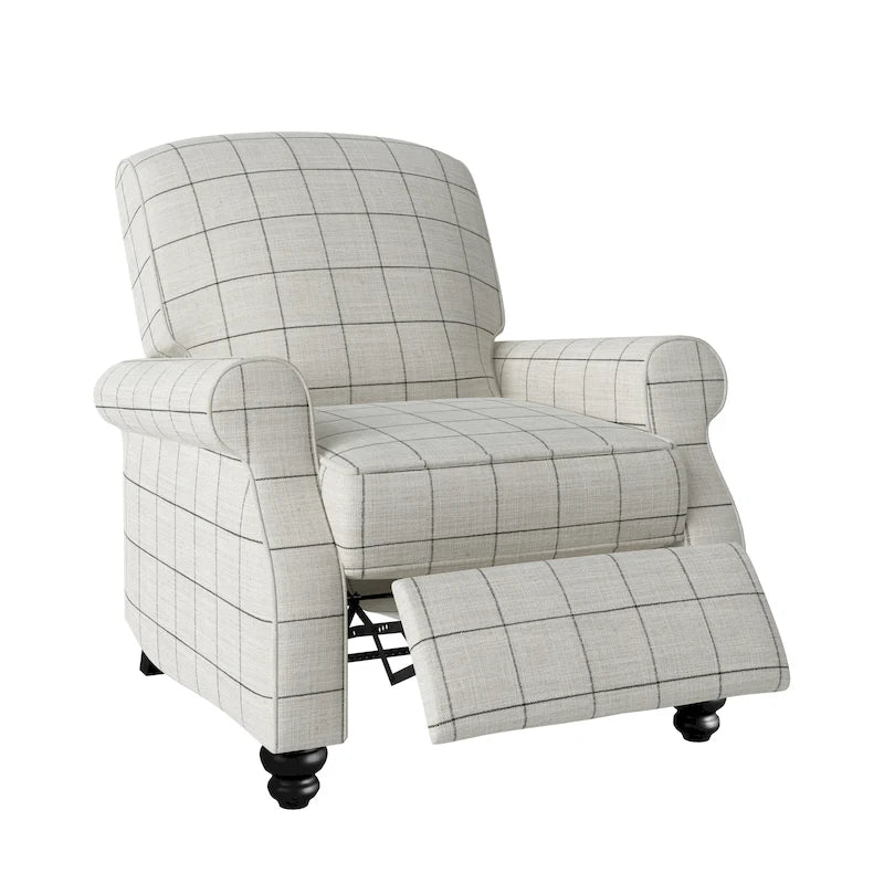 Traditional-style Stripes Push Back Recliner Chair