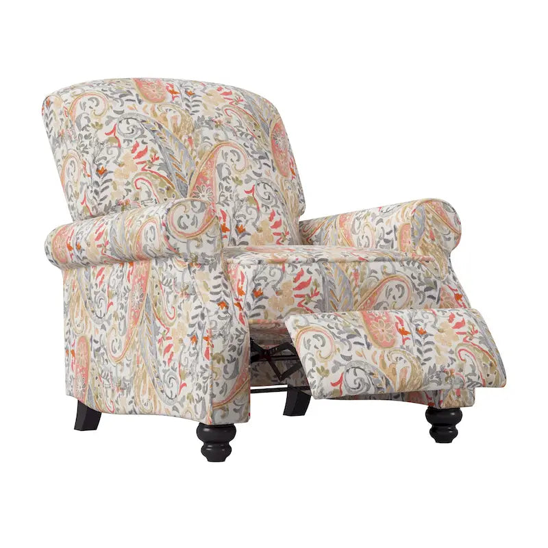 Traditional-style Stripes Push Back Recliner Chair