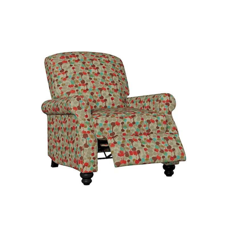 Traditional-style Stripes Push Back Recliner Chair