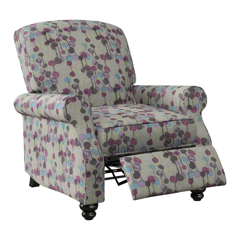 Traditional-style Stripes Push Back Recliner Chair