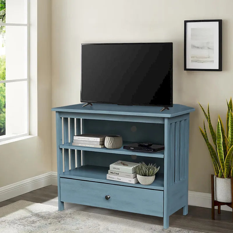 Solid Hardwood Corner TV Stand