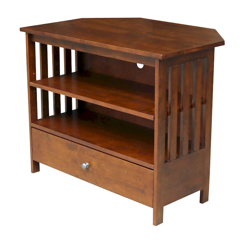 Solid Hardwood Corner TV Stand