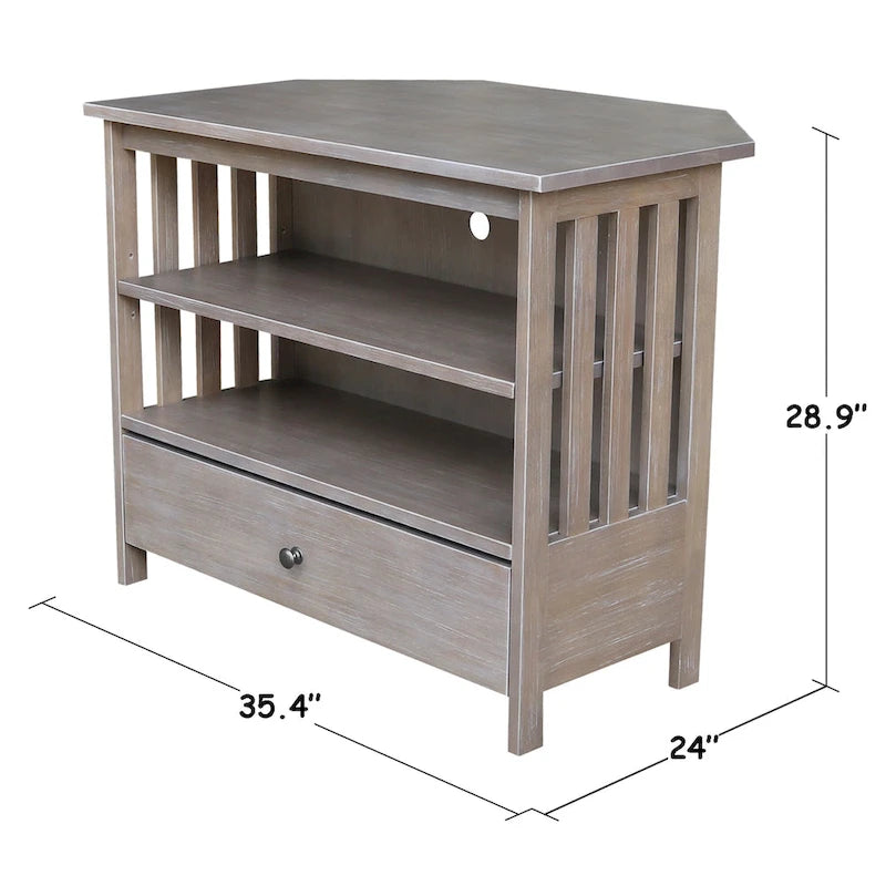 Solid Hardwood Corner TV Stand