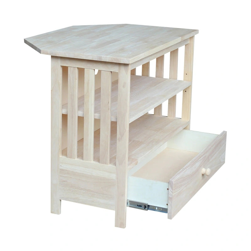 Solid Hardwood Corner TV Stand