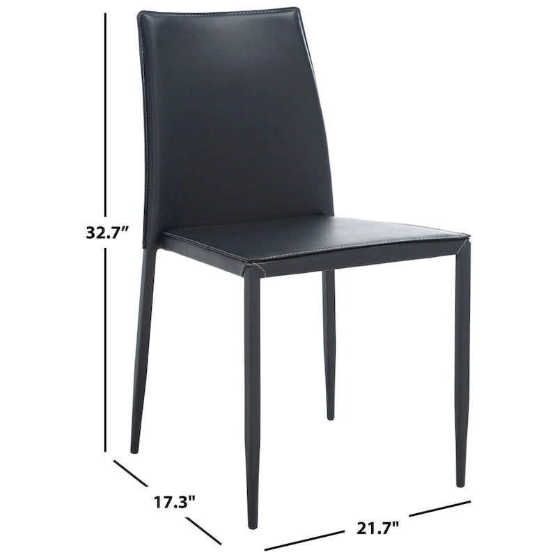 Nowoczesne krzesło do jadalni (zestaw 2 sztuk) - 21.7 W x 17.3 L x 32.7 H - 22Wx17Dx33H