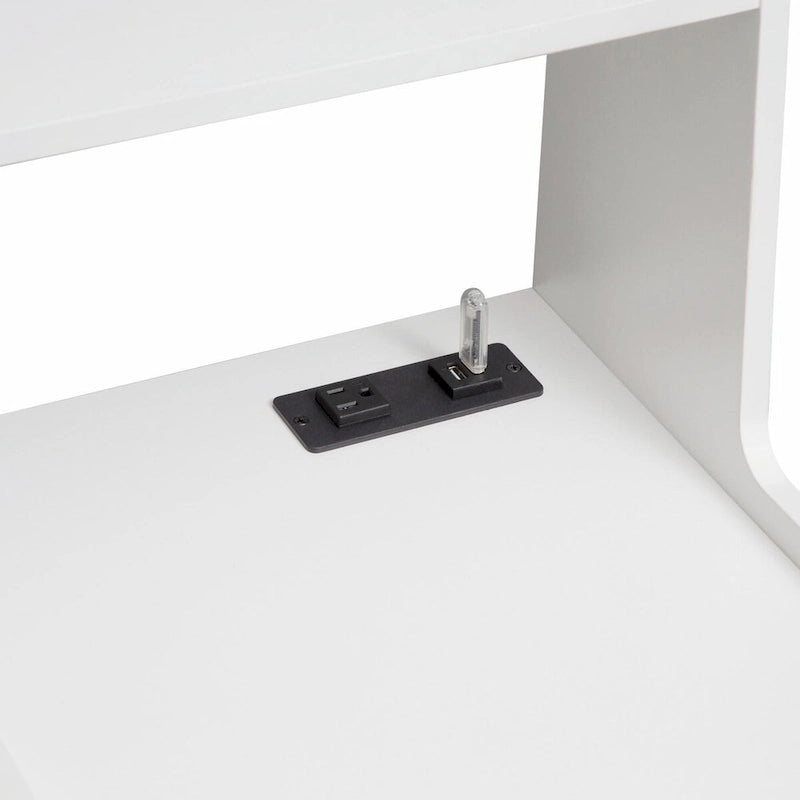 Modern Smart Nightstand with Charging Station and Night Light