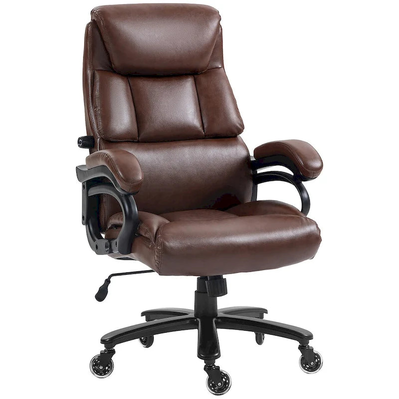 400lbs Big and Tall Executive Office Chair, PU Leather Computer Desk Chair with Adjustable Height
