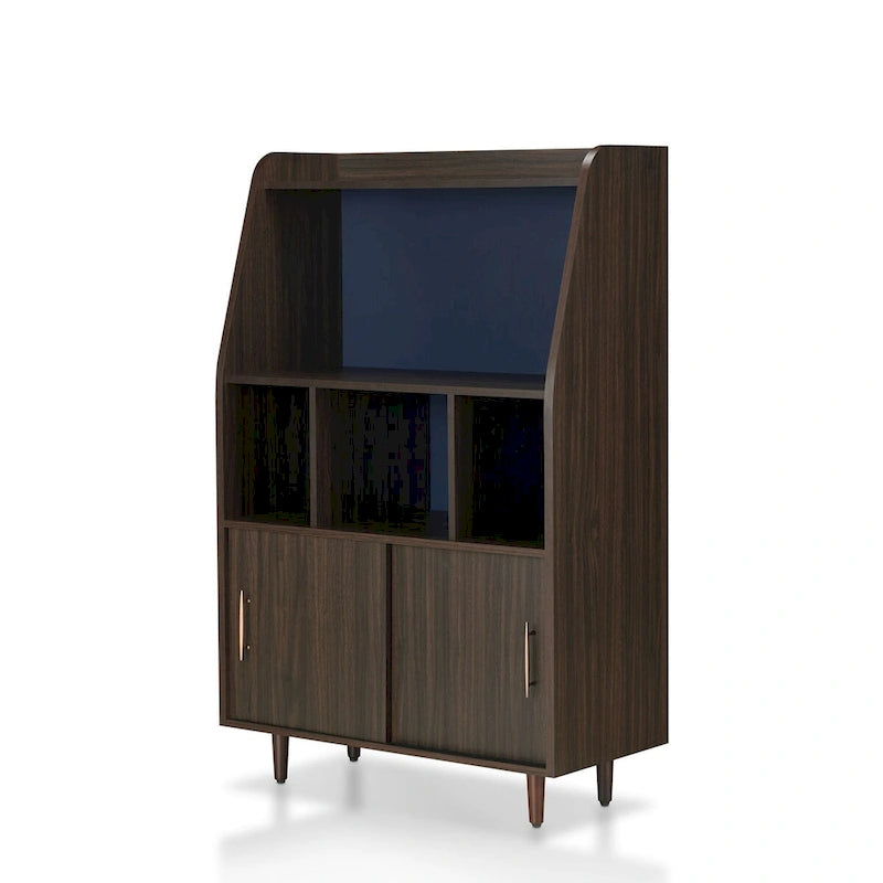 Contemporary Brown Multi-Storage Buffet