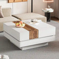 31.4 Square Coffee Table with Sliding Top and Hidden Storage